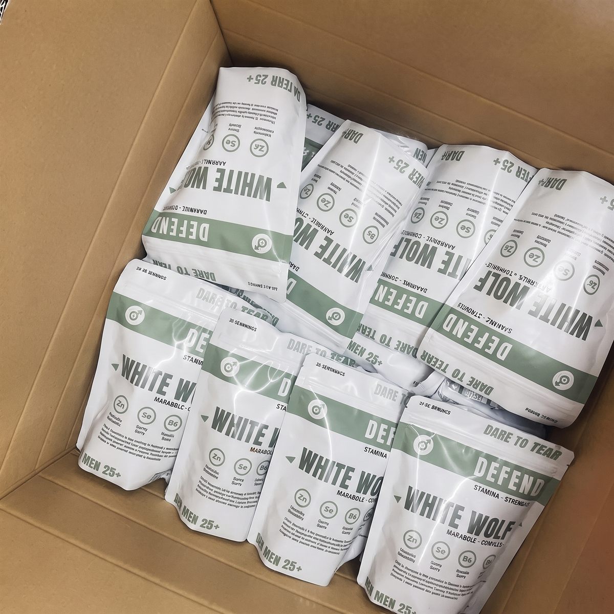 Boxed, packed product ready to ship